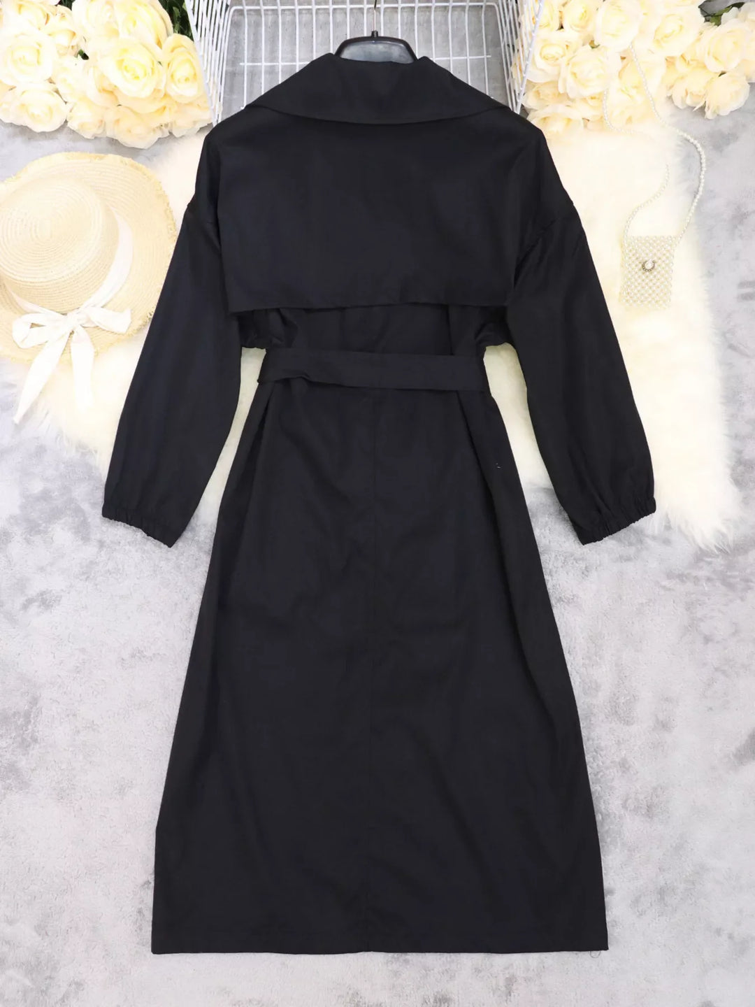 Tie Waist Midi Shirt Dress