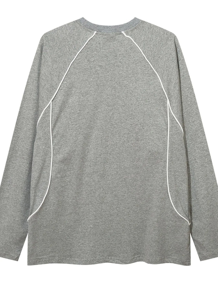 Men's Contrast Stitching Round Neck Letter Graphic T-Shirt