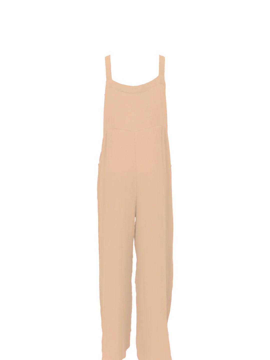 Full Size Casual Wide Leg Textured Overalls Plus Size