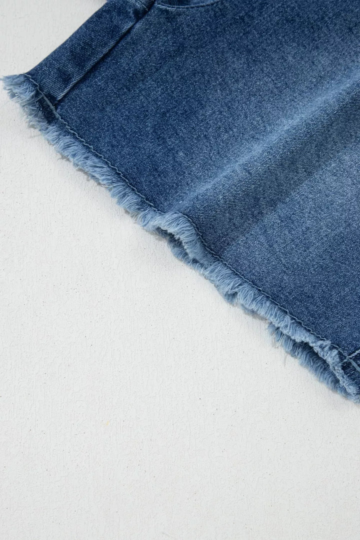 Wrapped Tied Waist Denim Skort