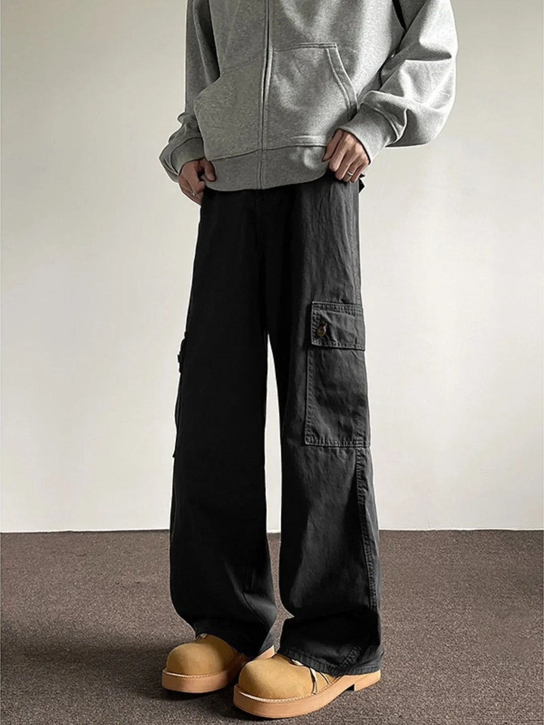 Men's Full Size Loose Fit Cargo Jeans Plus Size