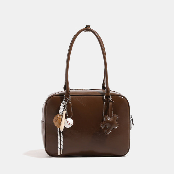 Womens Large-Capacity Commuter Tote Shoulder Bag