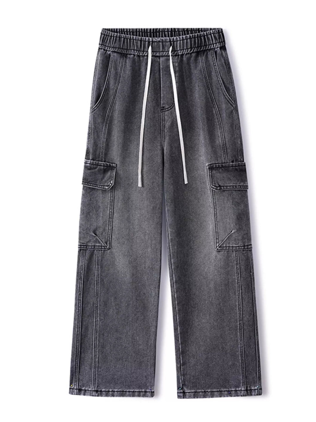 Men's Full Size Wide Leg Cargo Jeans Plus Size