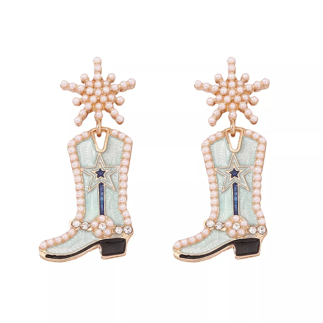 Cowgirl Boot Dangle Earrings