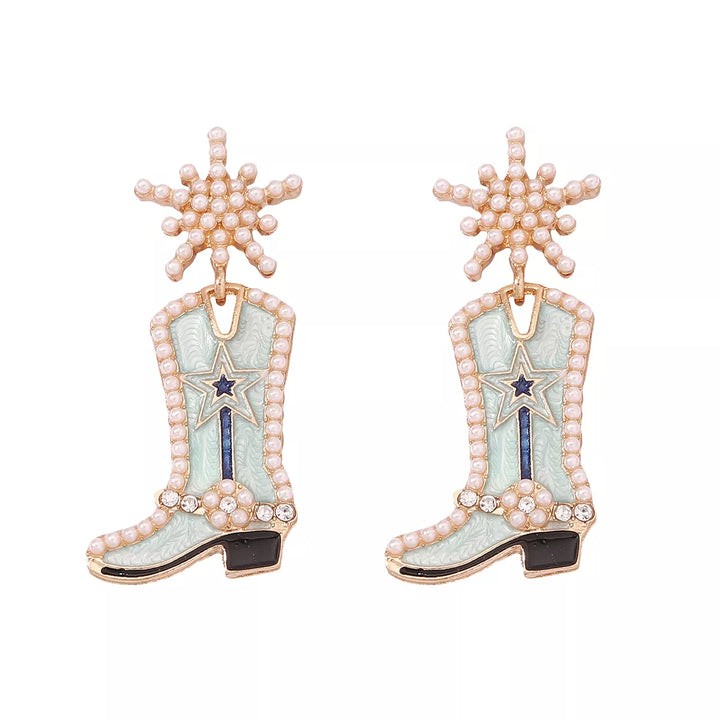 Cowgirl Boot Dangle Earrings