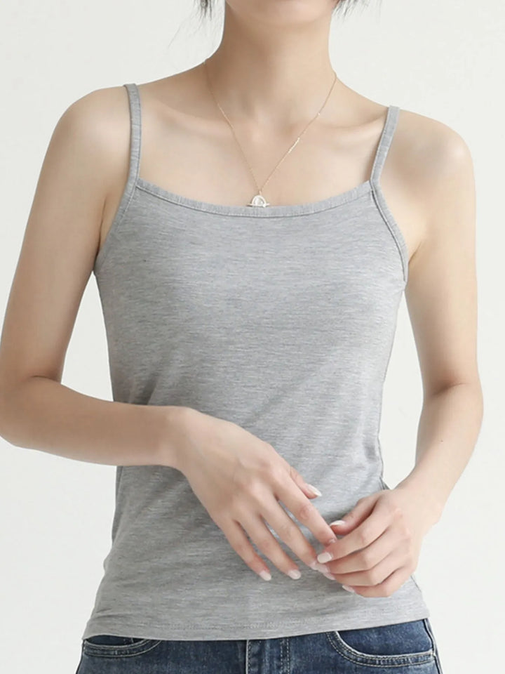Solid Color Scoop Neck Cami