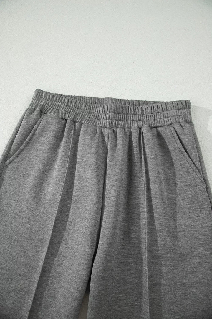 Half Zip Polo Tee Casual Pant Set