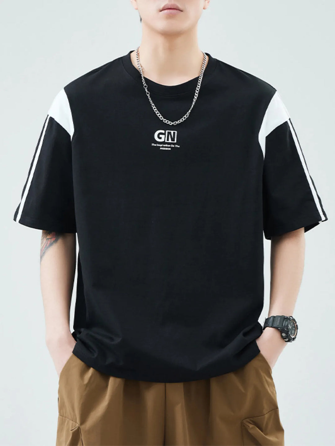 Men's Plus Size Round Neck Short Sleeve T-Shirt