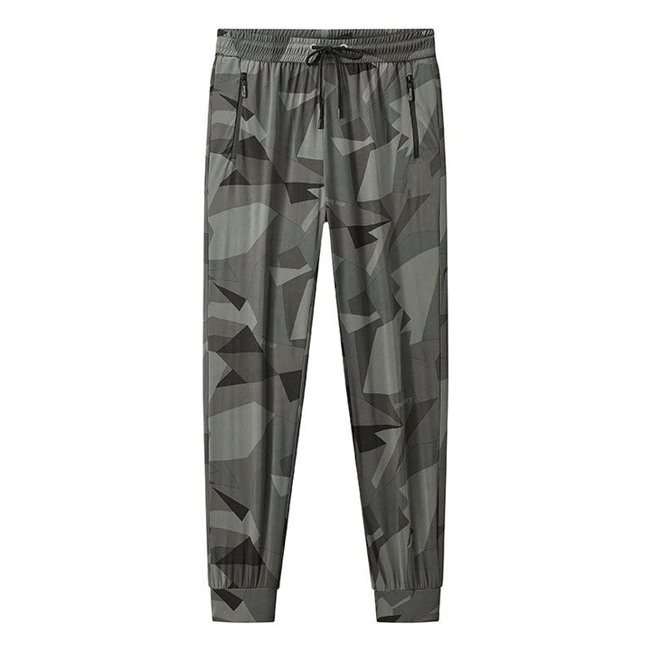 Summer Camouflage Loose-Fit Plus-Size Stretch Quick-Dry Sports-Casual Mens Ankle-Tightening Trousers