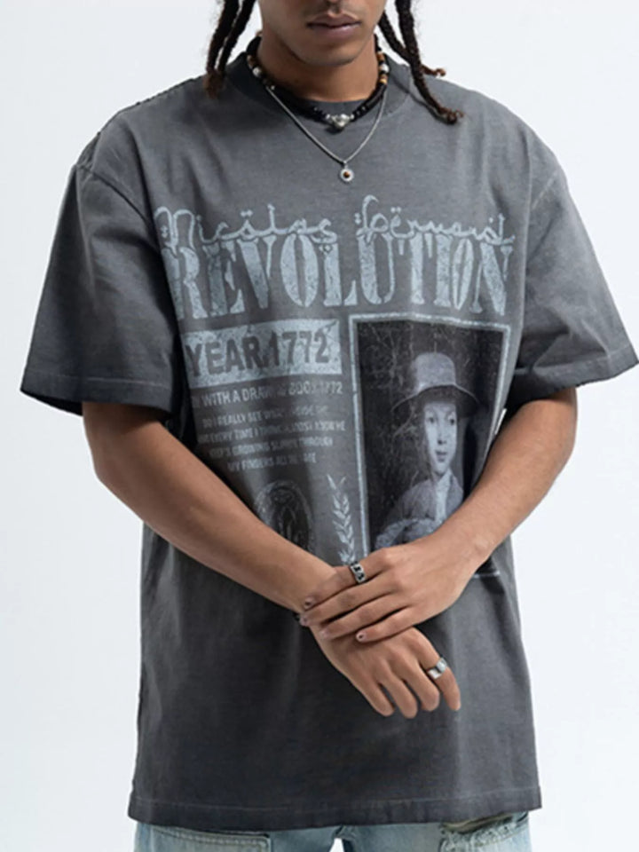 Men's Letter Graphic Oversized T-Shirt