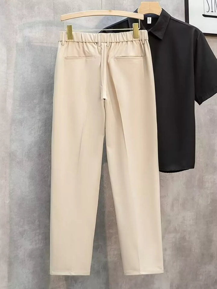 Men's Plus Size Classic Straight-Leg Pants