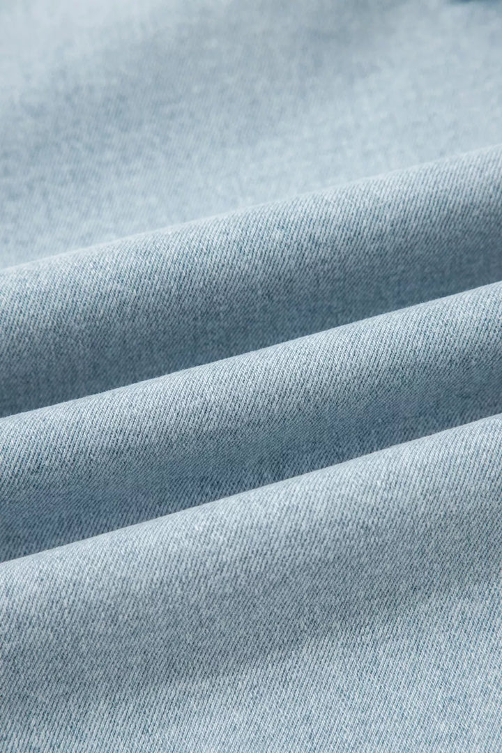 Light Wash Utility Pocket Straight Leg Jeans