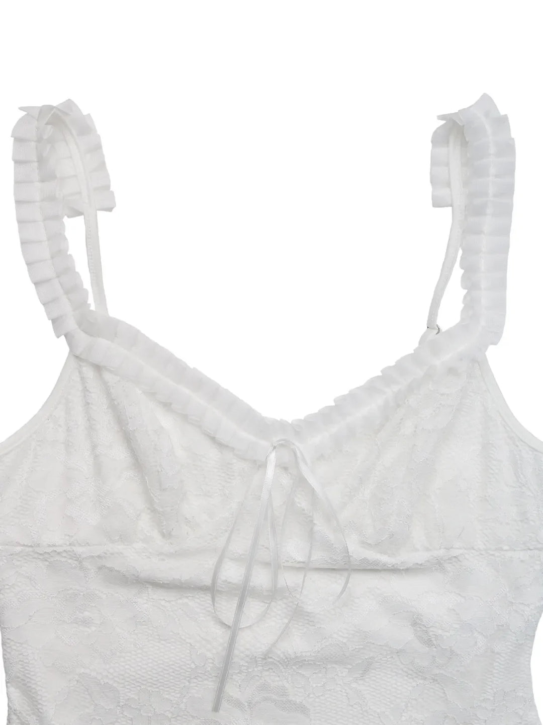 Lace Frill Strap Bodysuit