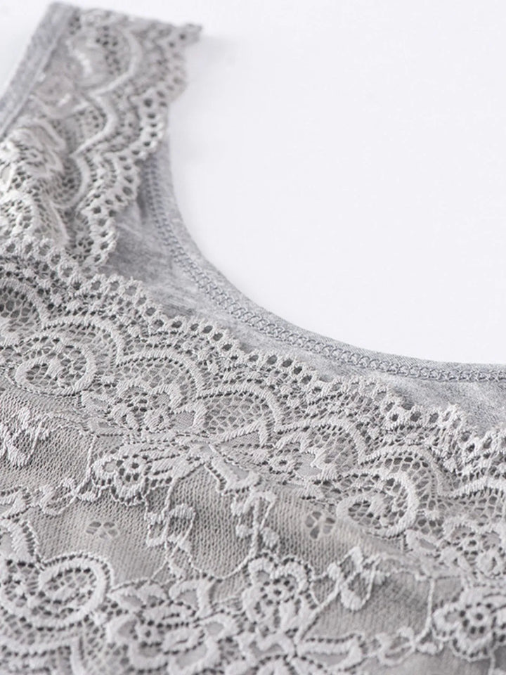 Lace Detail Square Neck Tank