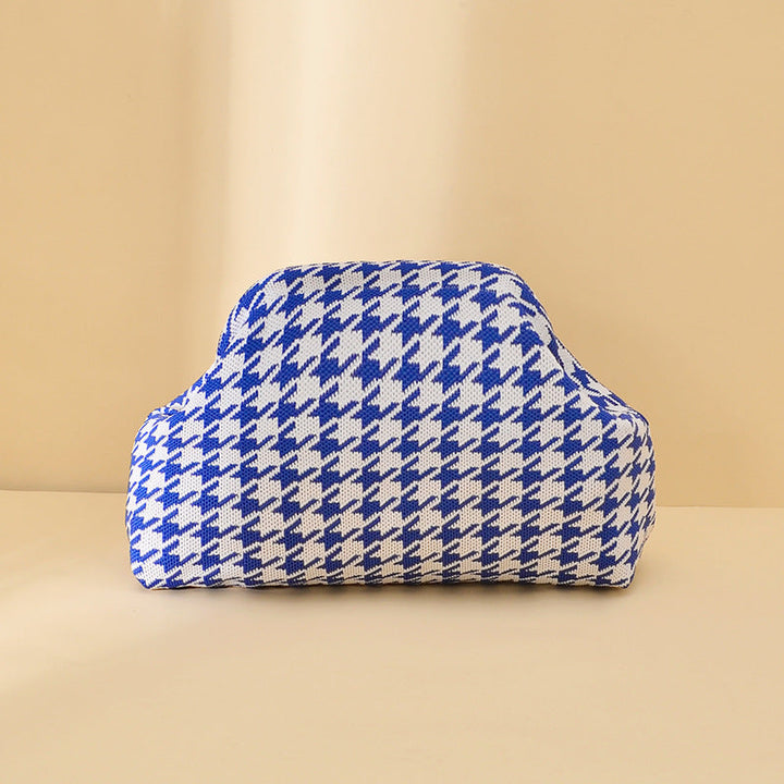 Womens Knitted Bag Striped Clutch
