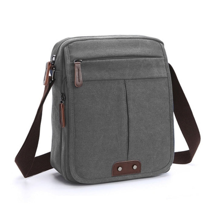 Mens And Womens Casual Small Crossbody Korean-style Canvas Bag For Outdoor Use