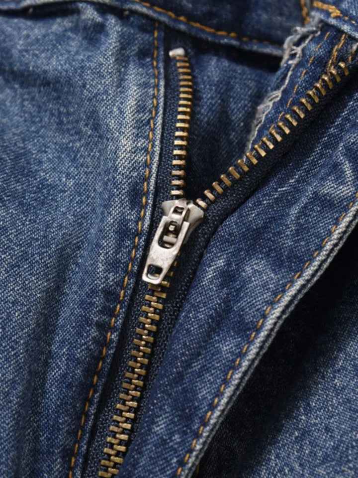 Men's Washed Denim Bermuda Shorts