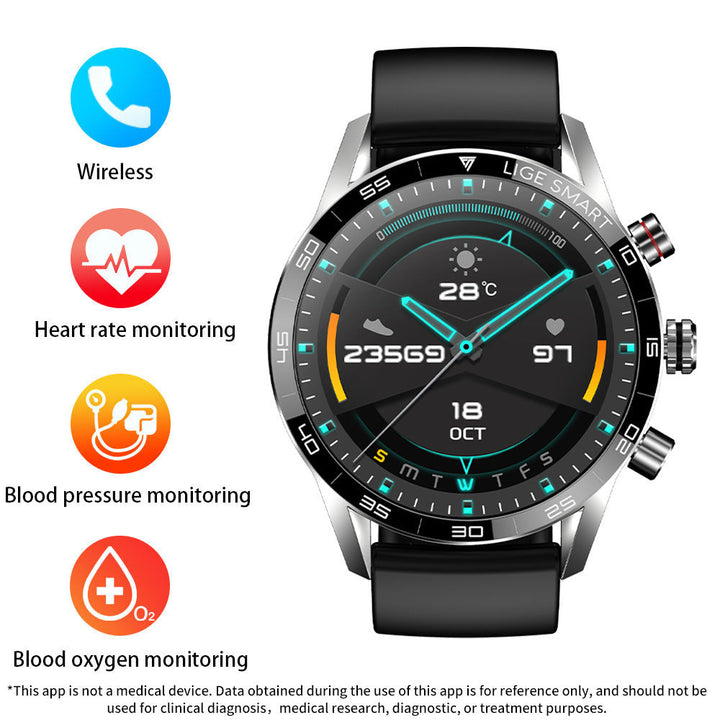 Multifunctional Bluetooth Smartwatch For Men With Blood Pressure And Heart Rate Monitoring
