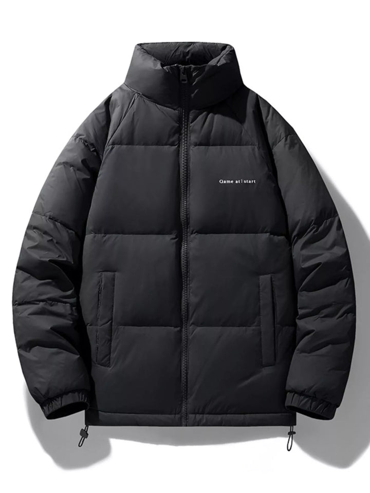 Men's Plus Size Zip Up Padded Puffer Jacket