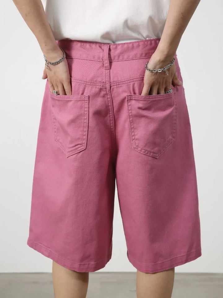 Mid Rise Denim Shorts