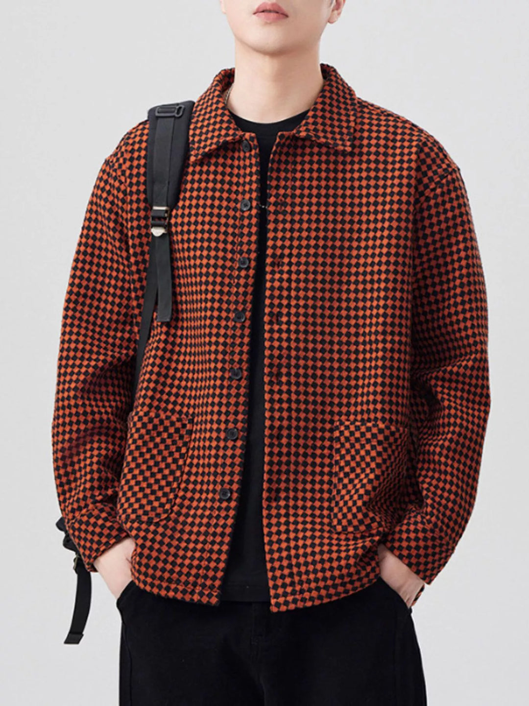 Men's Plus Size Button Up Long Sleeve Shirt