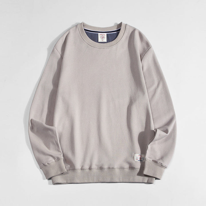 Mens Solid-color Casual Long-sleeve Hoodie
