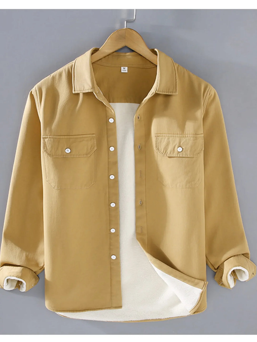 Men's Plus Size Button Up Long Sleeve Shirt