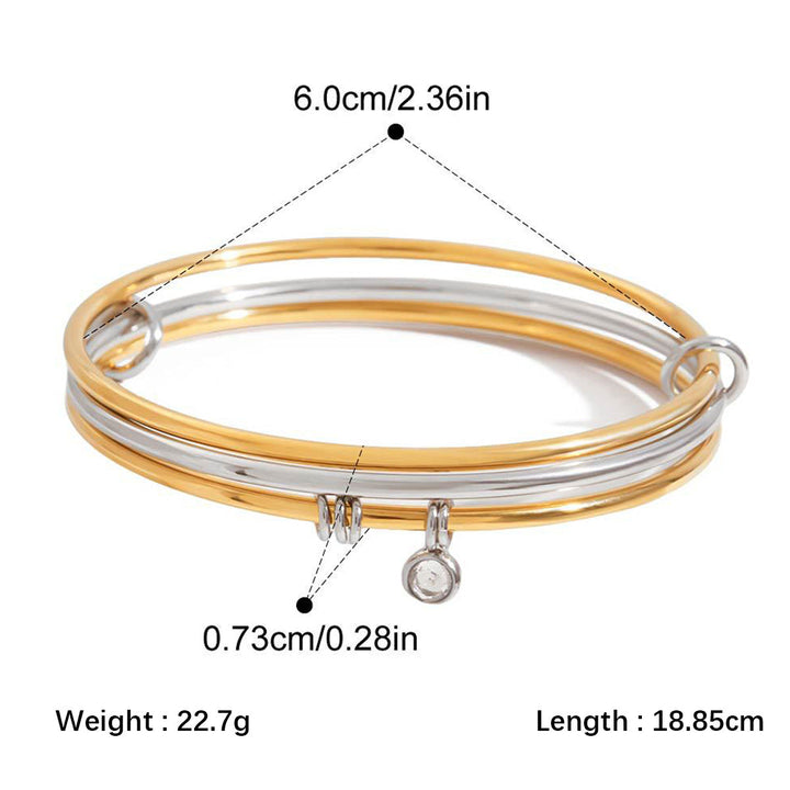 High-end Stainless Steel Zircon Bracelet That Wont Fade