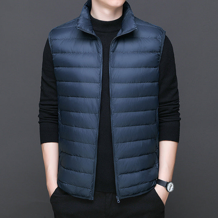 Winter Short Thermal Duck Down Lightweight Puffer Vest