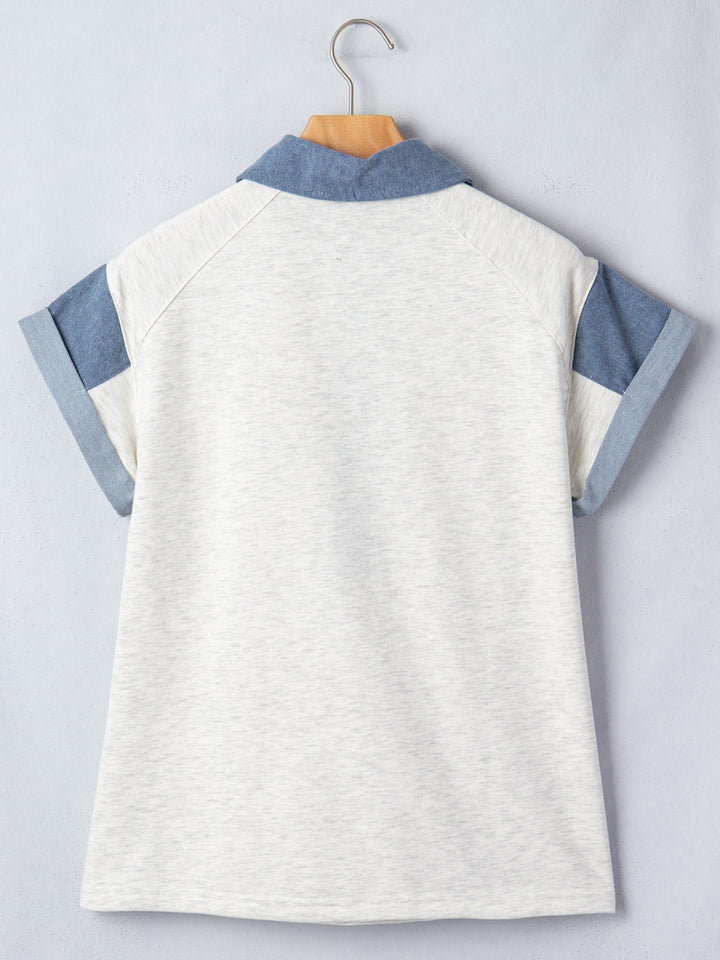 Contrast Trim Button Detail Top