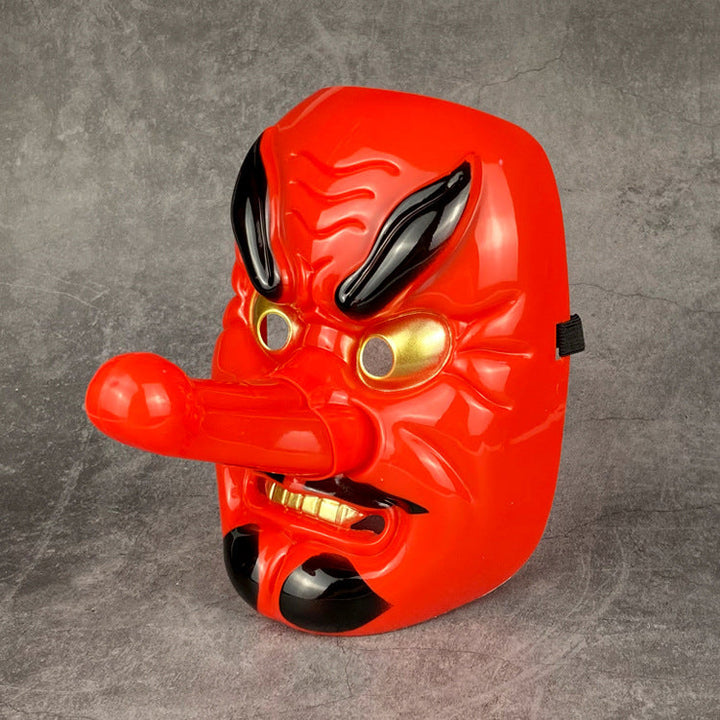 Red Plastic Dog  Halloween Grimace Mask