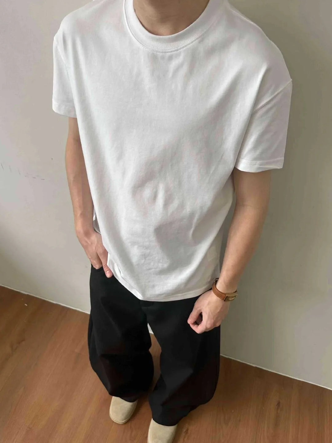 Men's Solid Color Casual T-Shirt