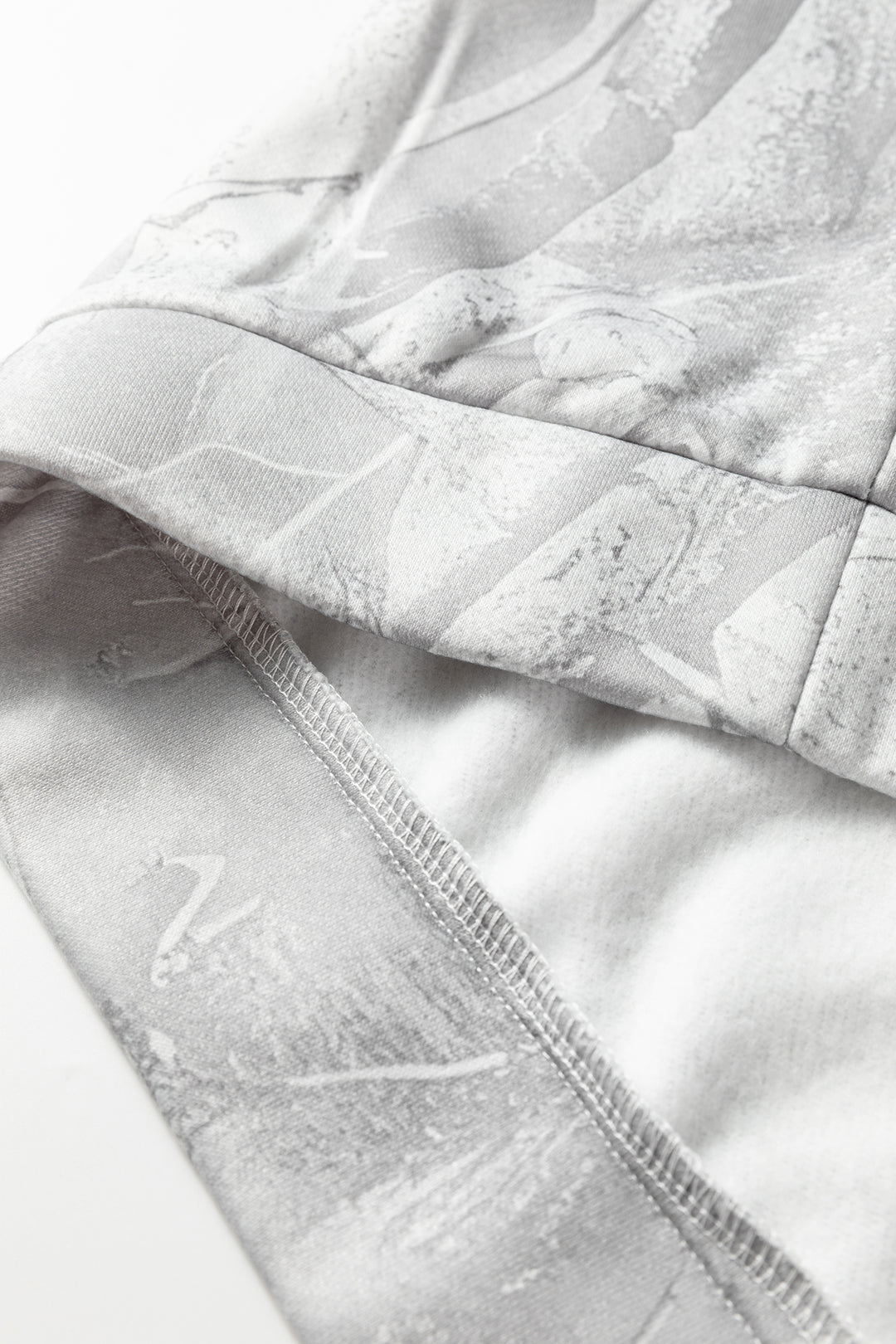 Gray Plus Size Camouflage Woodland Print Oversized Sporty Hoodie