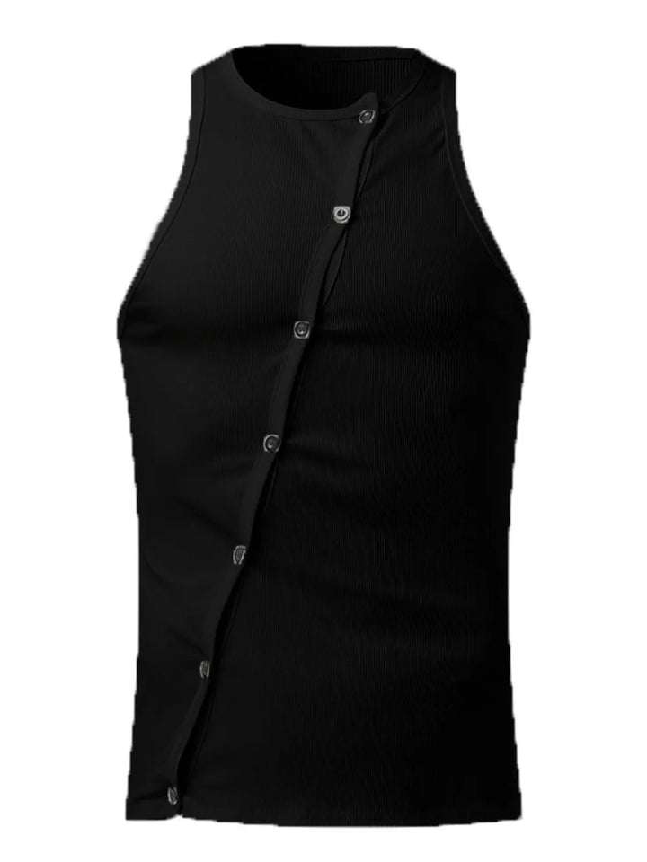 Men's Full Size Cutout Round Neck Tank Plus Size