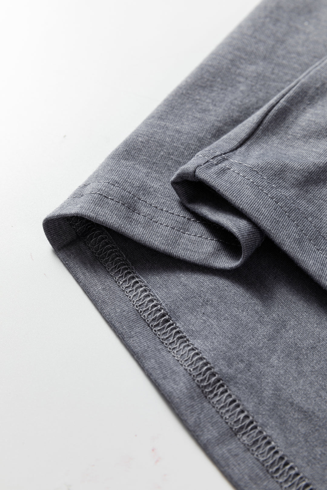 Gray Flag Pattern Sunflower Graphic Crew Neck Tee