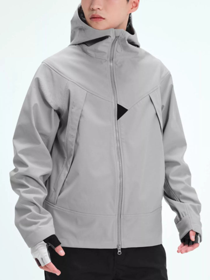 Men's Full Size Zip Up Long Sleeve Hooded Jacket Plus Size