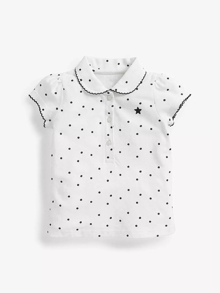 Children's Button Detail Short Sleeve Polo