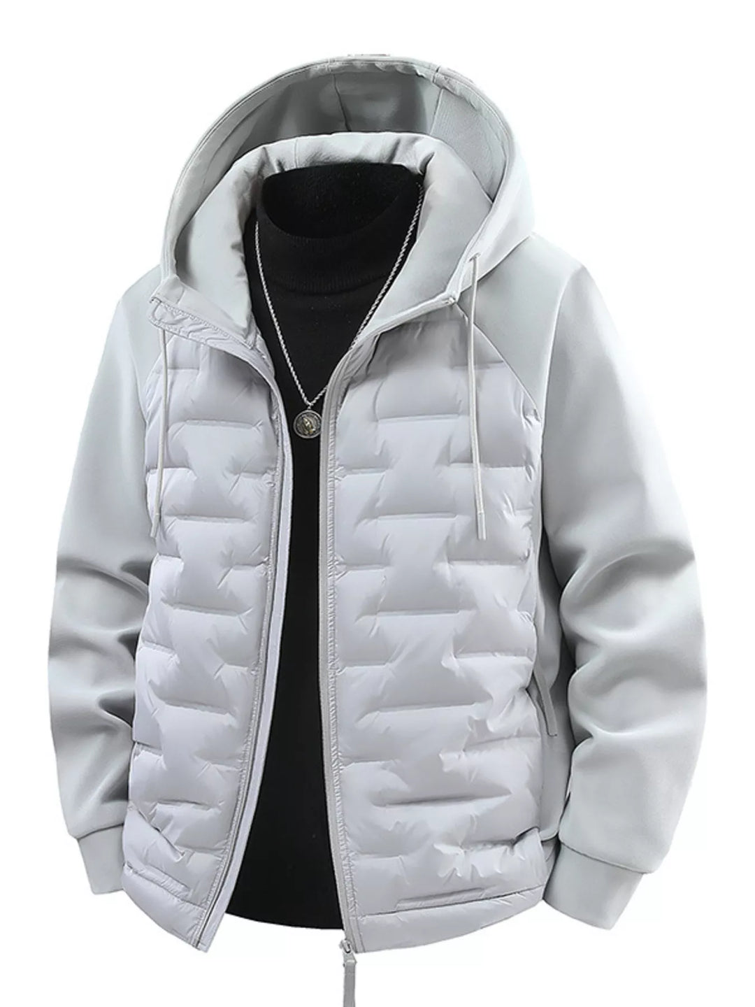 Men's Plus Size Hooded Padded Jacket