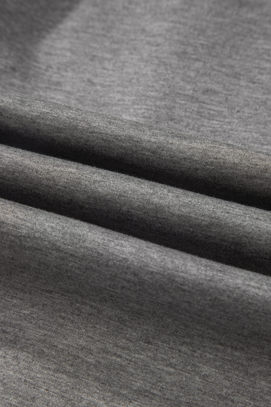 Gray Half Zip Polo Tee Casual Pant Set
