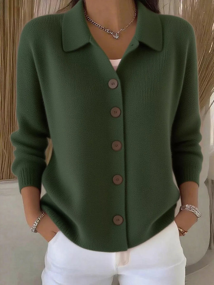 Full Size Button-Down Knit Cardigan Plus Size