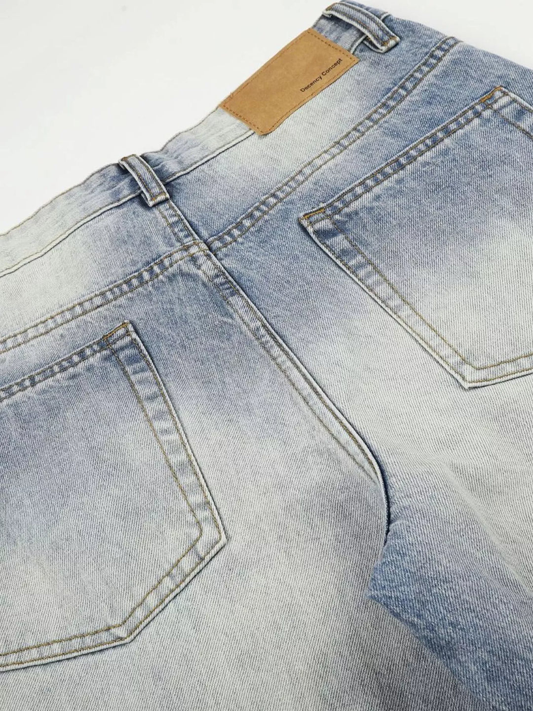 Men's Washed Wide Leg Jeans