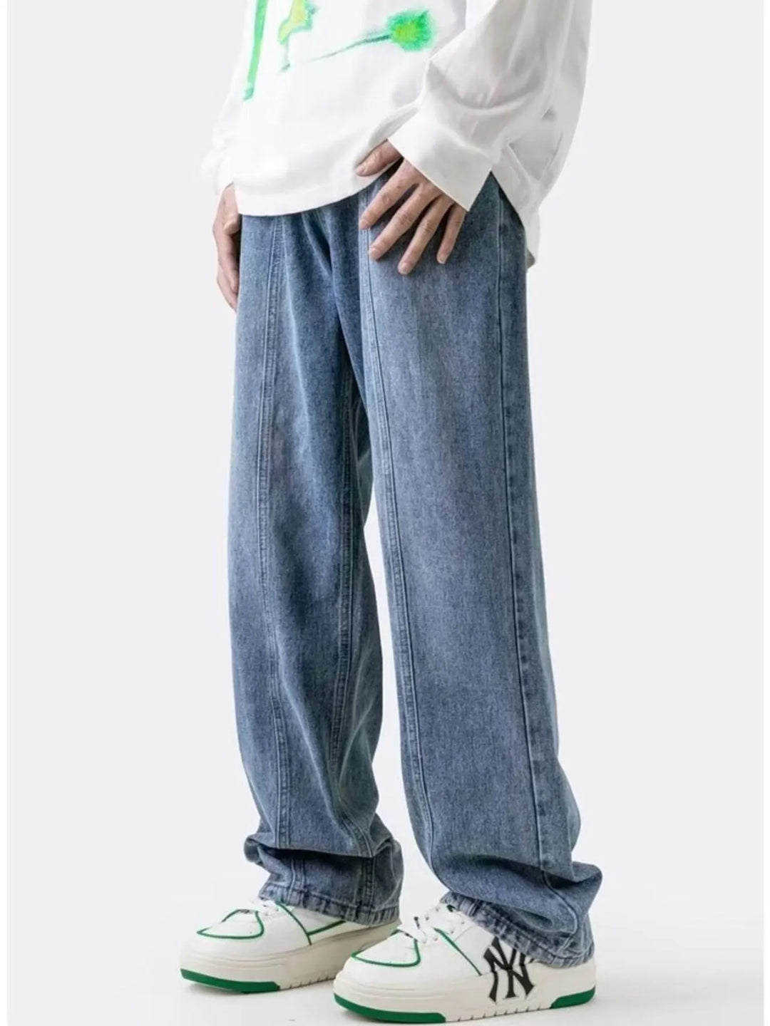 Men's Plus Size Wide Leg Relaxed Fit Jeans