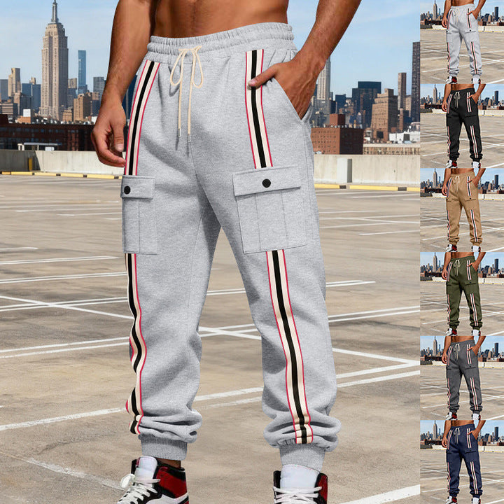Outdoor Sports Trend Workwear Webbing Retro Loose-fit Sweatpants