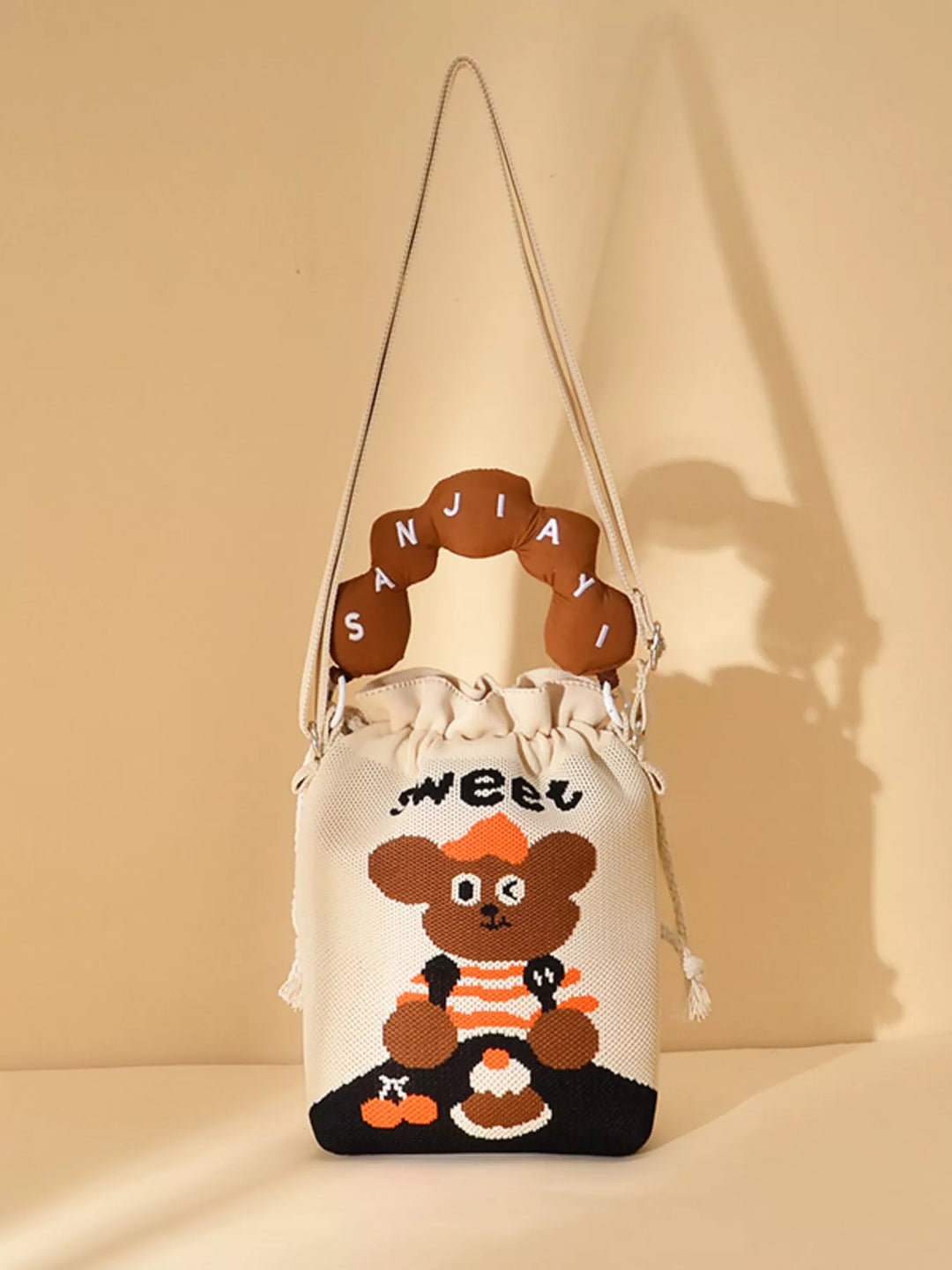 Drawstring Bucket Crossbody Bag