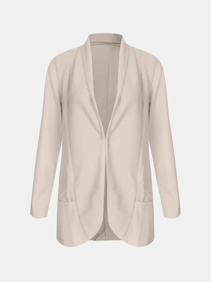 Collared Neck Long Sleeve Blazer