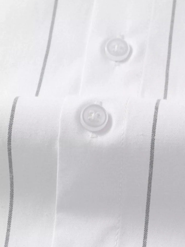 Men's Plus Size Striped Button-Down Shirt