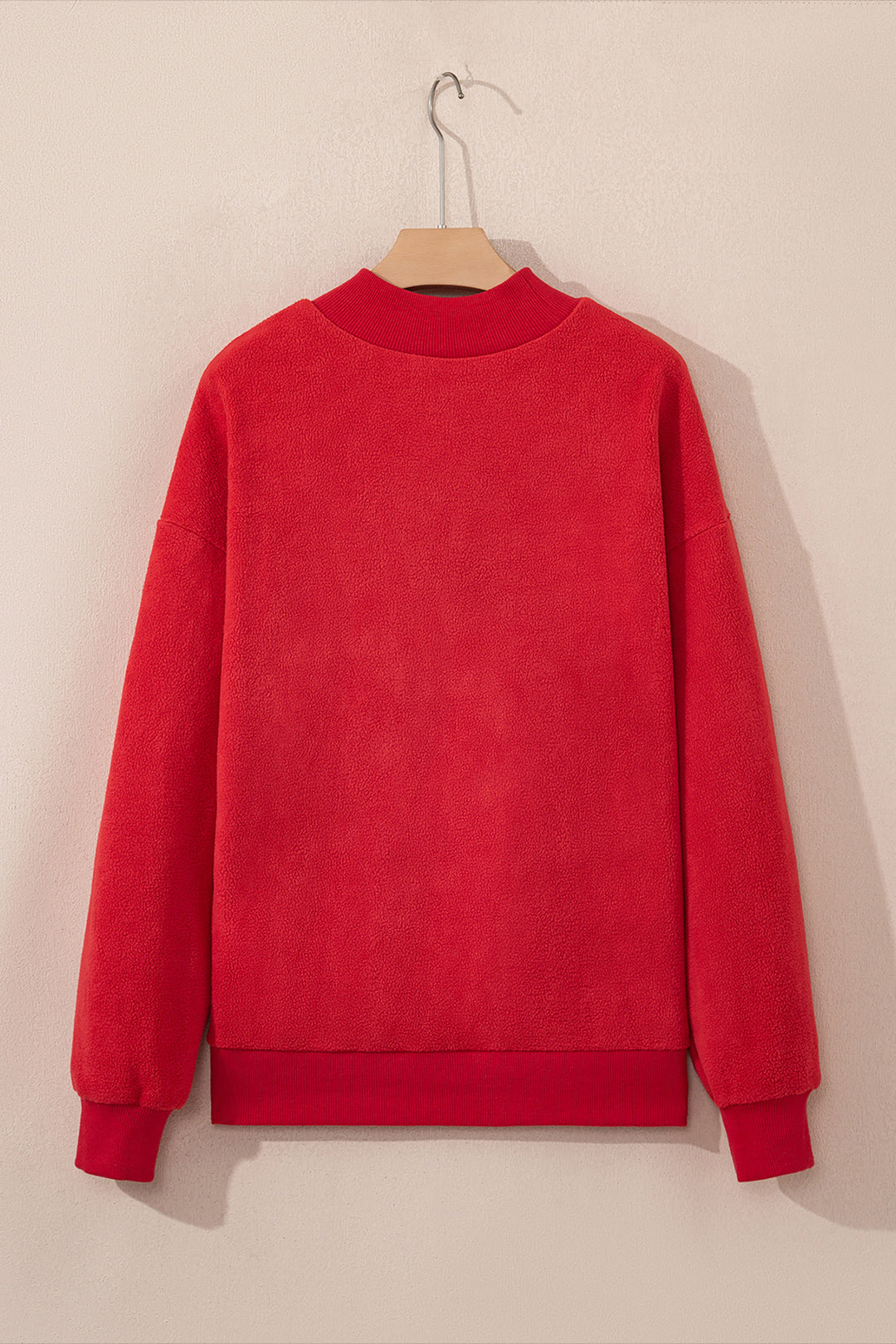Racing Red Mock Neck Reversible USA/America Graphic Sweatshirt