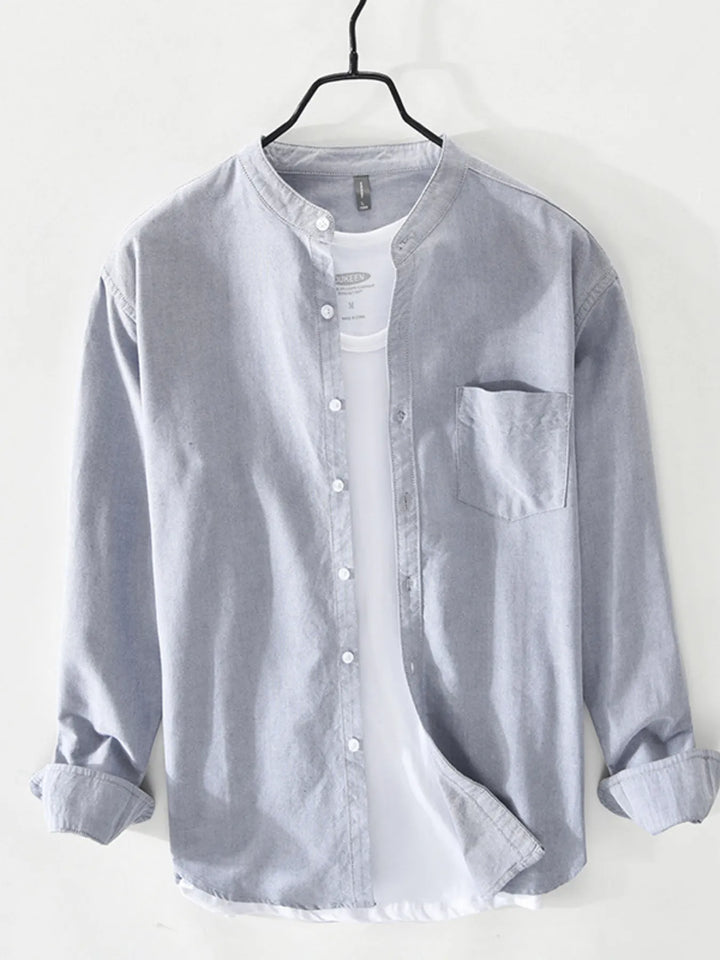 Men's Plus Size Button Up Long Sleeve Shirt