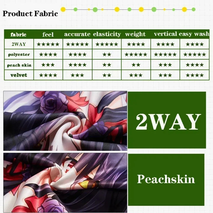 Silver-Haired Femme Fatale Dakimakura – 2WAY Body Pillow Cover