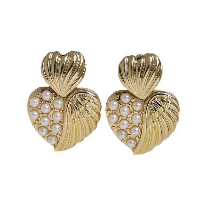New Arrival Minimalist Women Earrings, Irregular Studs, Geometric Alloy Circle Pearl Drop Earrings